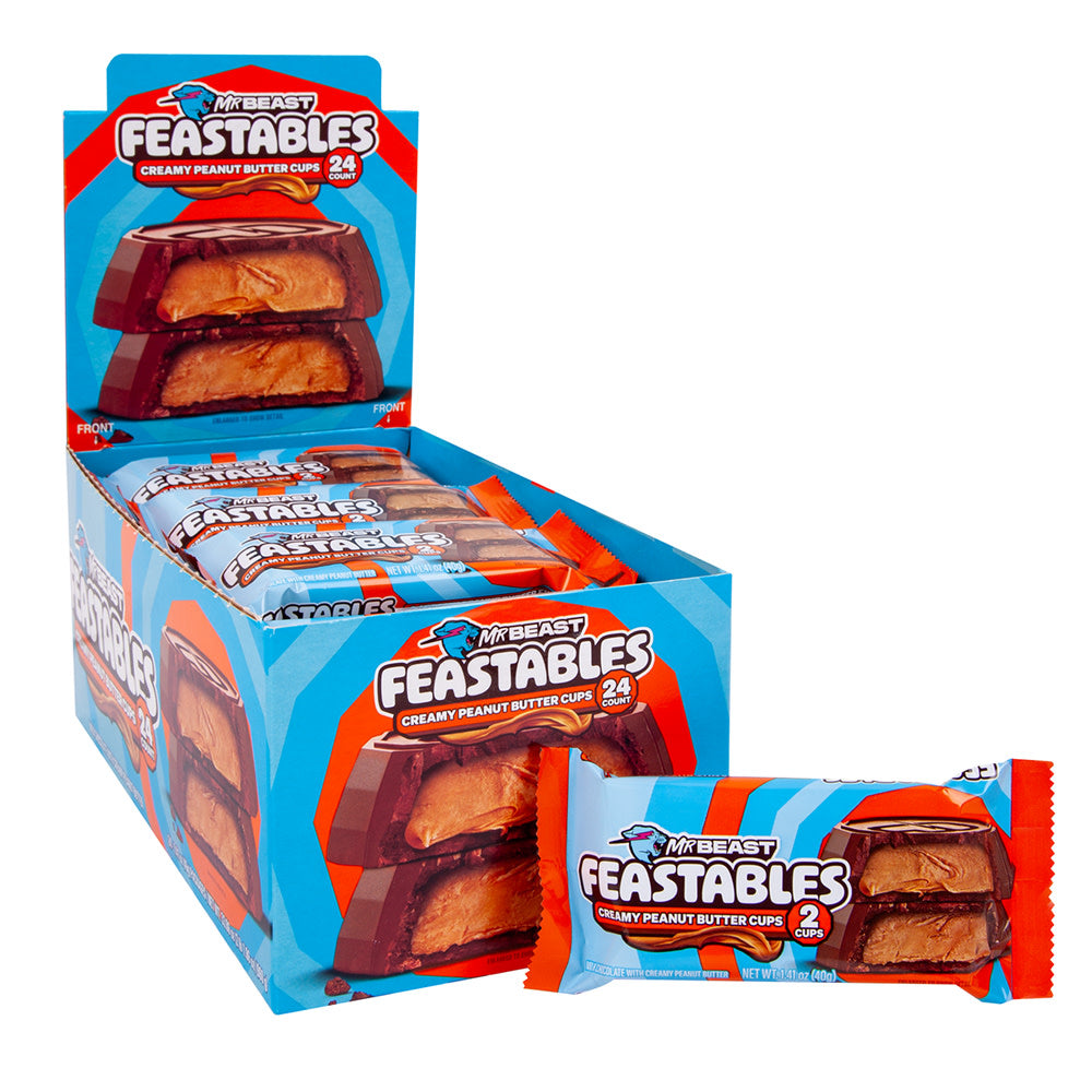 Wholesale Mrbeast Feastables Peanut Butter Cups 2 Piece 1.41 Oz- Bulk
