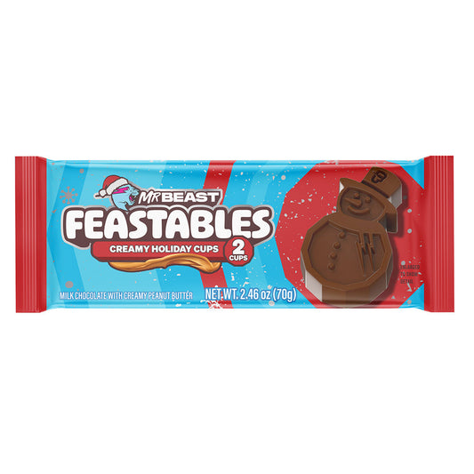 Wholesale Feastables Holiday Cup Peanut Butter 2 Piece 2.46 Oz- Bulk