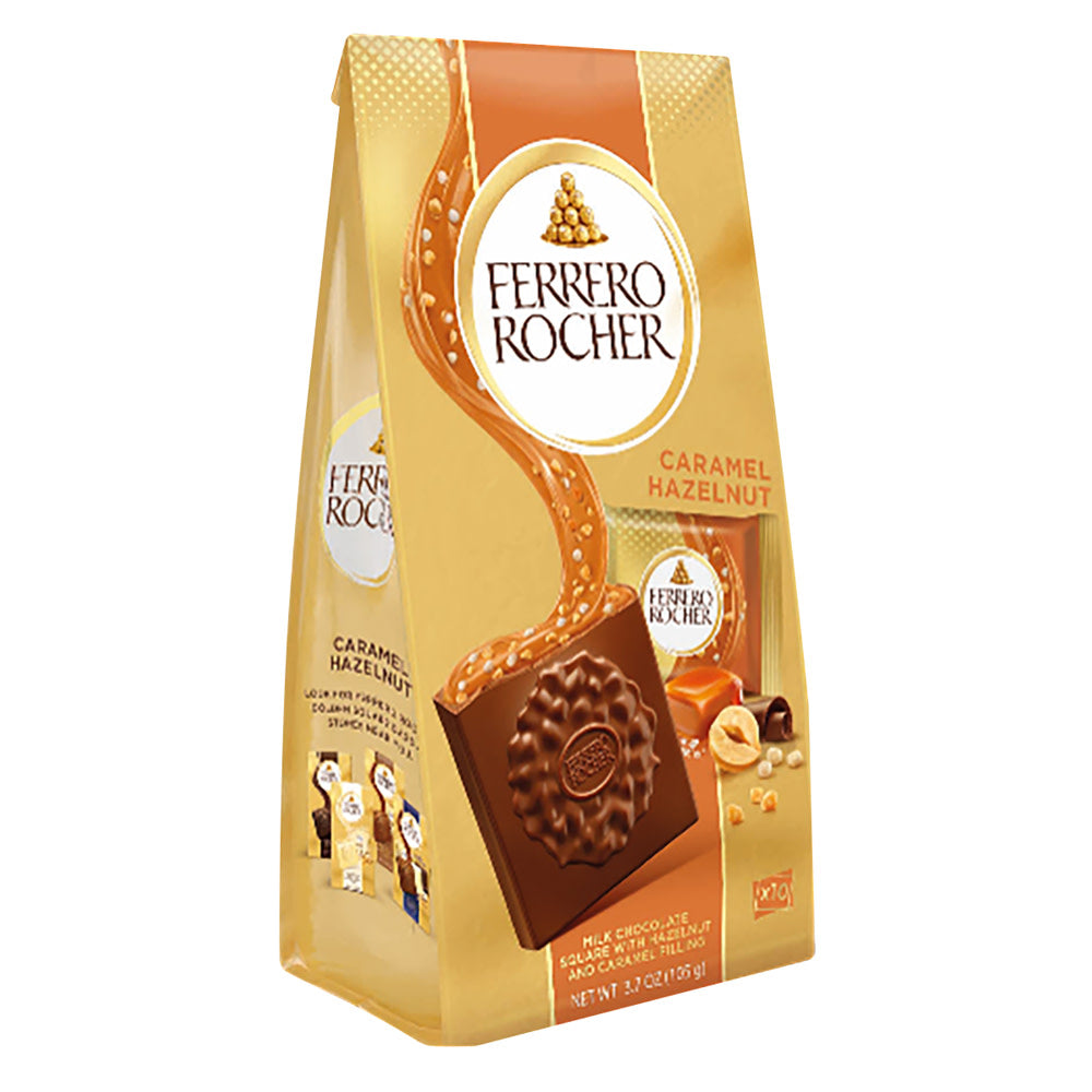 Wholesale Ferrero Rocher Caramel Hazelnut Squares 3.7 Oz Bag- Bulk