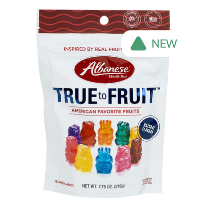 Wholesale Albanese True To Fruit American Favorite Fruits Gummies 7.75 Oz Pouch- Bulk