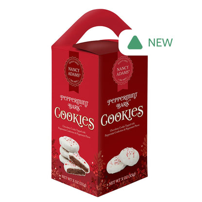 Wholesale Nancy Adams Peppermint Bark Cookies 10 Piece Tote Box- Bulk