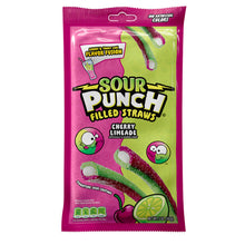 Wholesale Sour Punch Cherry Limeade Filled Straws 5 Oz Peg Bag- Bulk