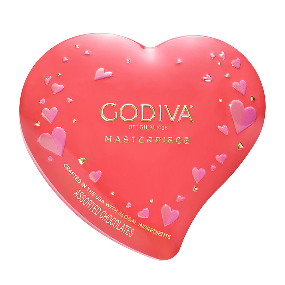 Wholesale Godiva Masterpiece 7 Piece Heart Tin- Bulk
