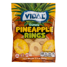 Wholesale Vidal Gummi Pineapple Rings 3.5 Oz Peg Bag- Bulk