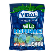 Wholesale Vidal Wild Raspberries Filled Sour Gummies 2.96 Oz Peg Bag- Bulk