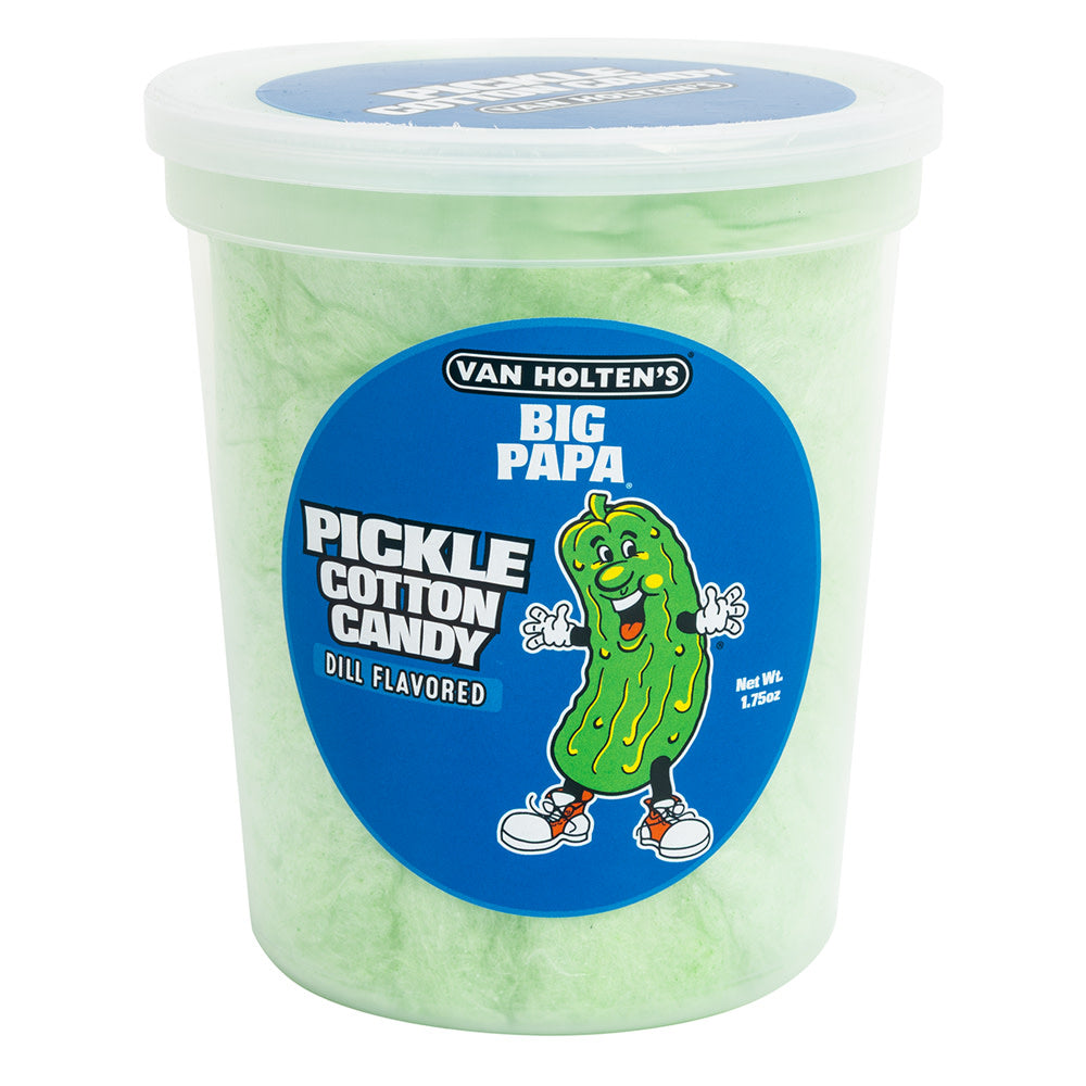 Wholesale Van Holten’S Big Papa Dill Pickle Cotton Candy 1.75 Oz Tub- Bulk