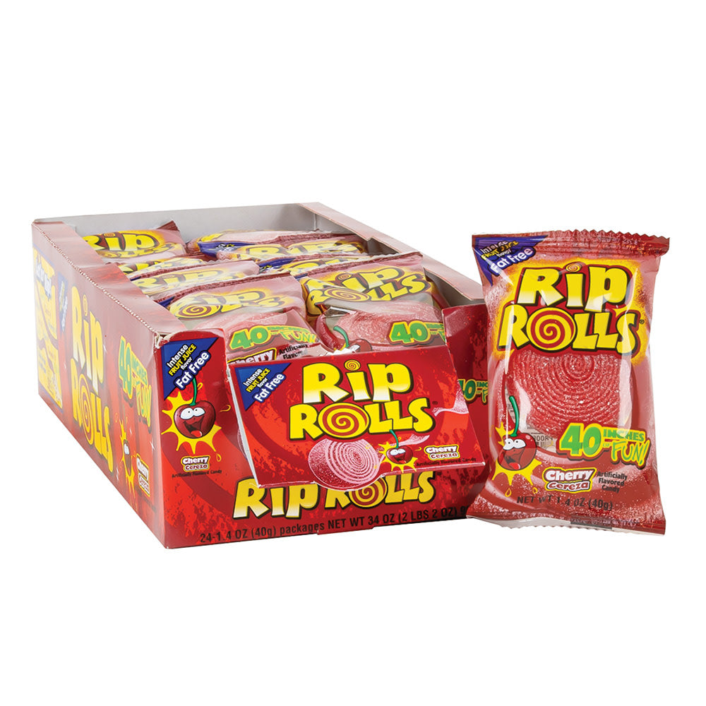 Wholesale Rip Rolls Cherry 1.4 Oz- Bulk