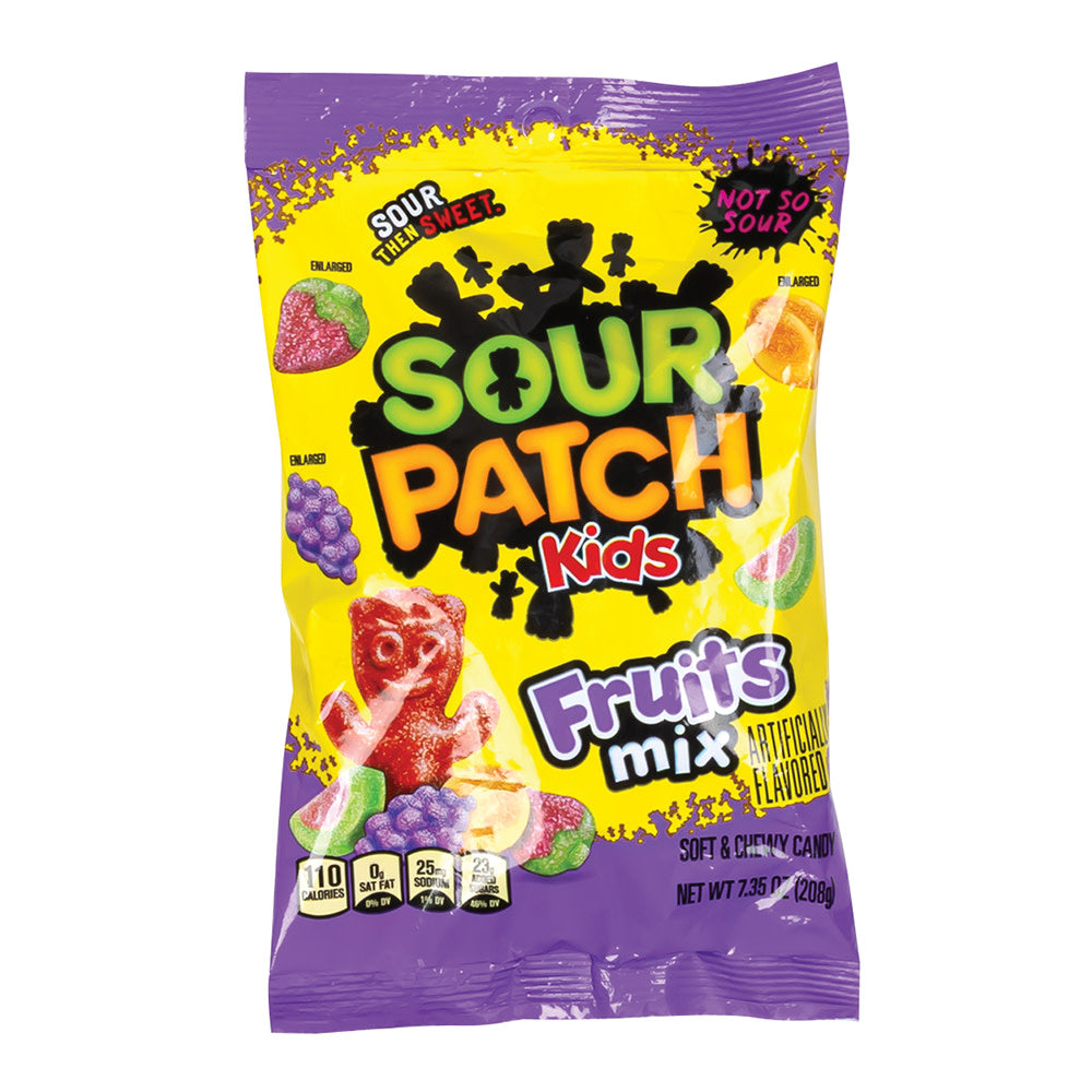 Wholesale Sour Patch Kids Fruits Mix 7.35 Oz Peg Bag- Bulk
