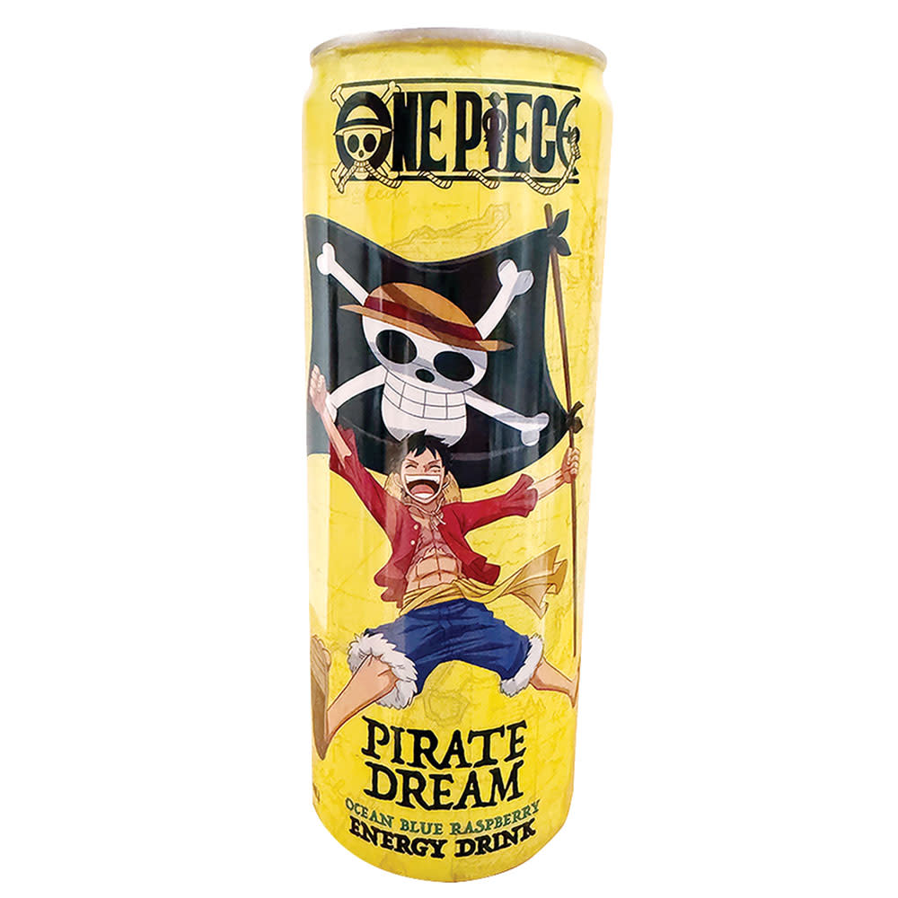 Wholesale One Piece Ocean Blue Raspberry Pirate Dream Energy Drink Can *Not For Sale In Canada*- Bulk