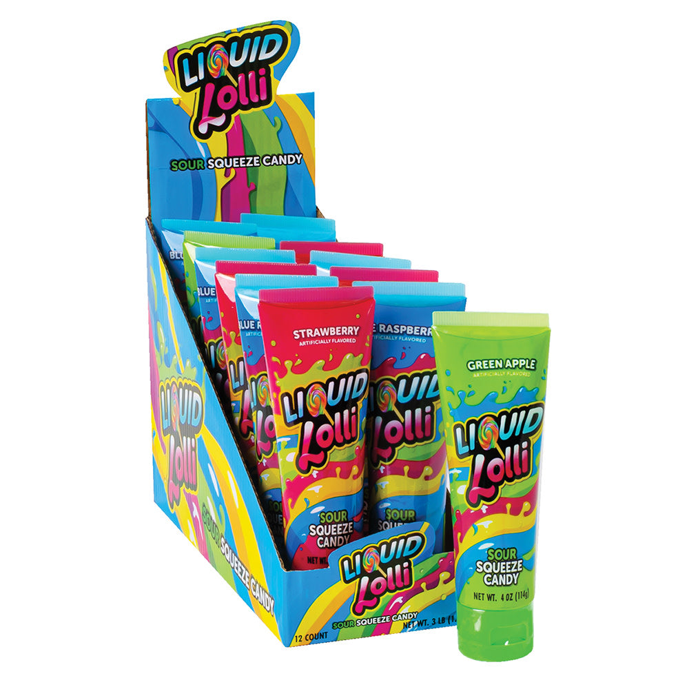 Wholesale Liquid Lolli Sour Squeeze Candy 4 Oz Tube- Bulk