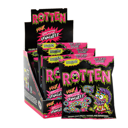 Wholesale Rotten Sour Gummy Cruncheez 1.8 Oz Peg Bag- Bulk