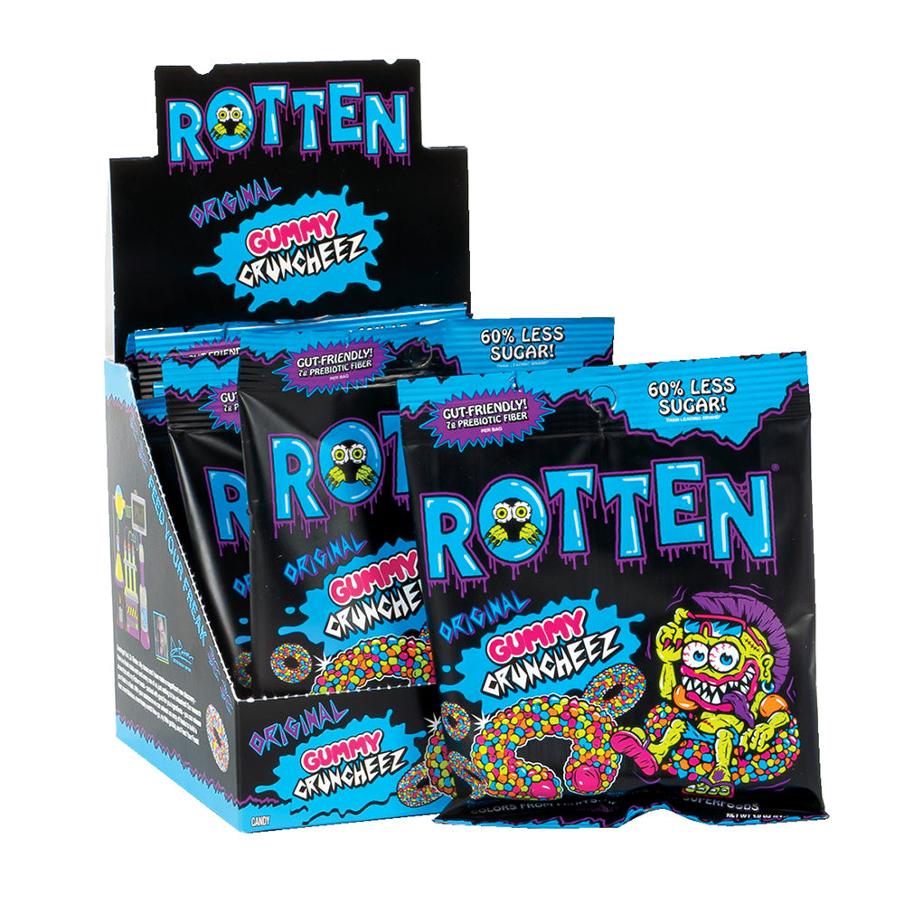 Wholesale Rotten Original Gummy Cruncheez 1.8 Oz Peg Bag- Bulk
