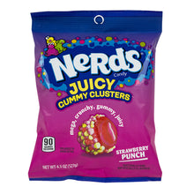 Wholesale Nerds Strawberry Punch Juicy Gummy Clusters 4.5 Oz Peg Bag- Bulk