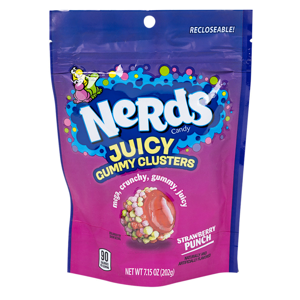 Wholesale Nerds Strawberry Punch Juicy Gummy Clusters 7.15 Oz Pouch- Bulk