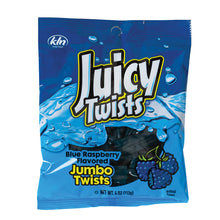 Juicy Twists Blue Raspberry Jumbo Twists 4 Oz Peg Bag