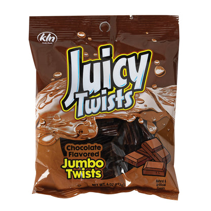 Juicy Twists Chocolate Jumbo Twists 4 Oz Peg Bag
