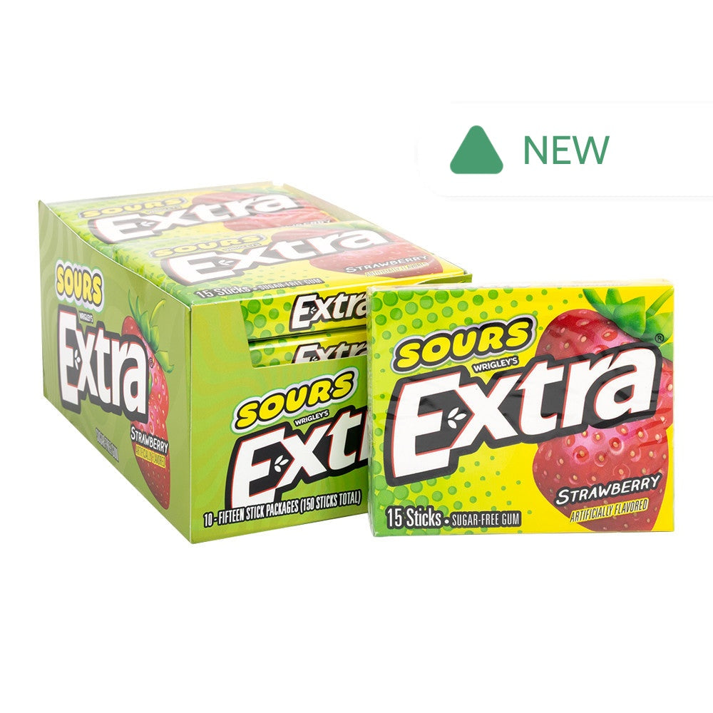 Wholesale Extra Gum Strawberry Sours- Bulk