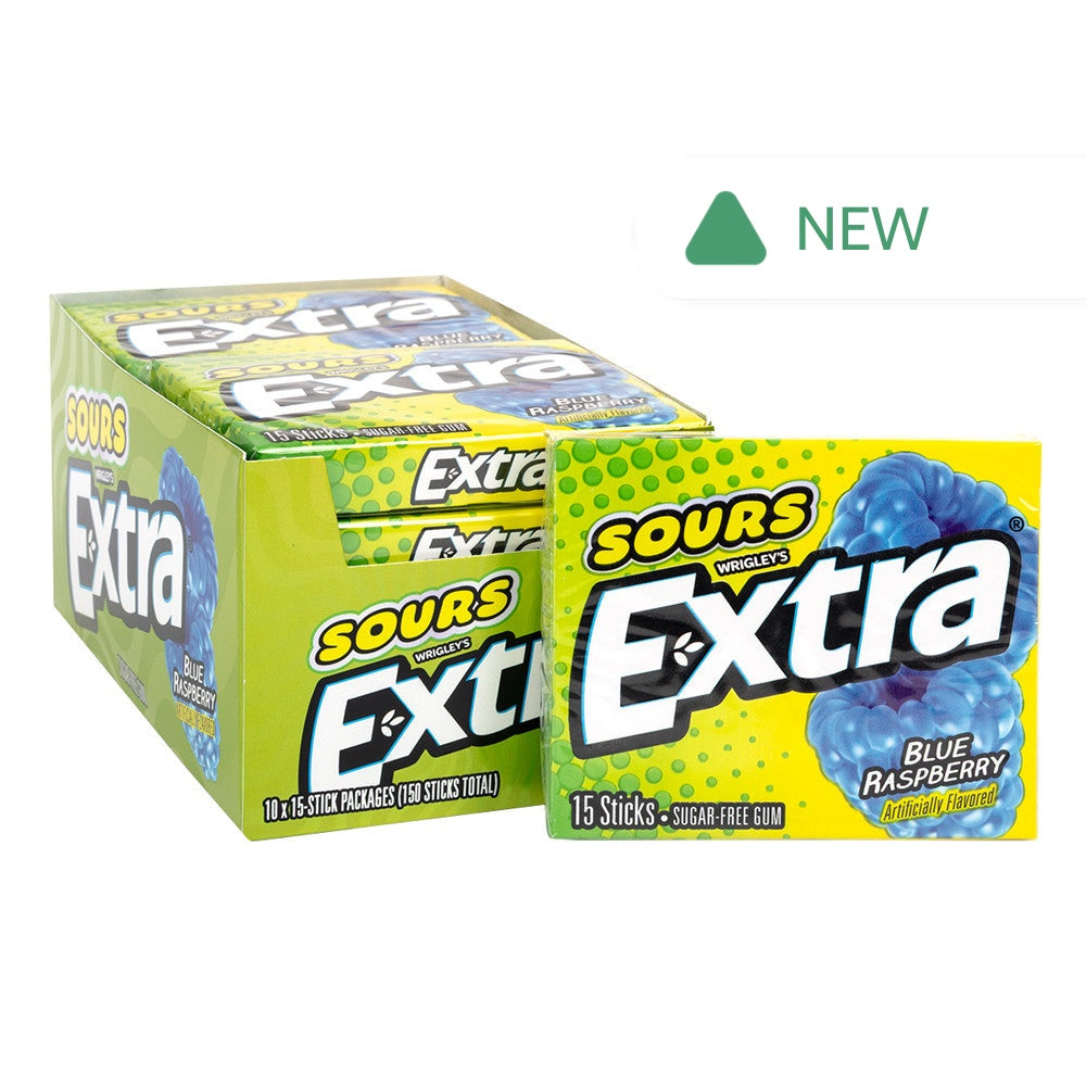 Wholesale Extra Gum Blue Raspberry Sours- Bulk