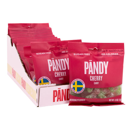 Pandy Cherry Sugar Free Swedish Candy 1.8 Oz Peg Bag