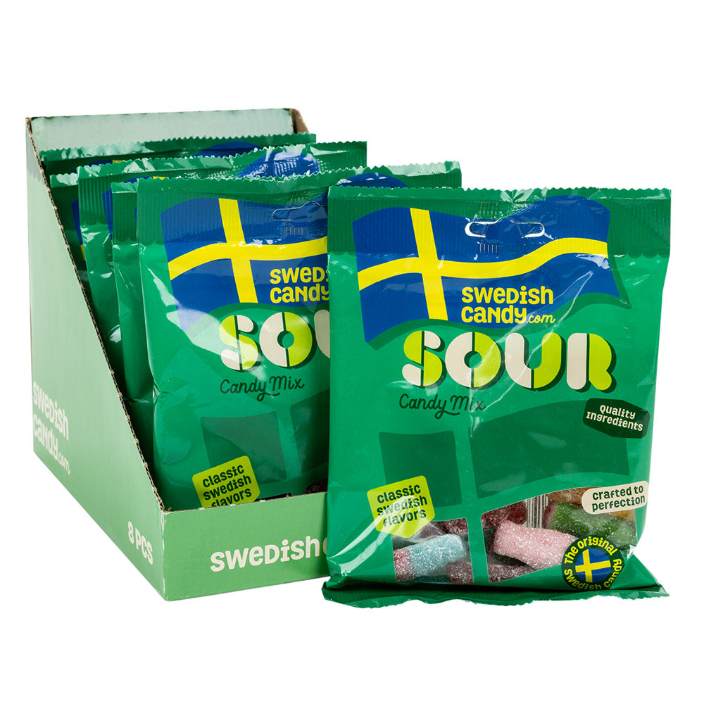 Wholesale Swedishcandy.Com Sour Candy Mix 3.5 Oz Peg Bag- Bulk