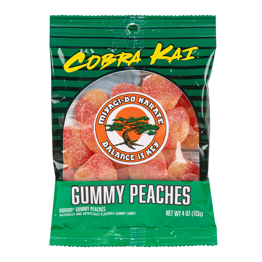 Wholesale Cobra Kai Gummy Peaches 4 Oz Peg Bag- Bulk