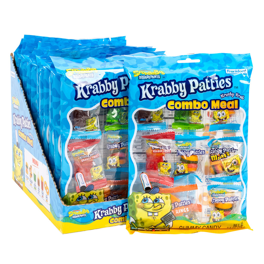 Wholesale Spongebob Krabby Patties Combo Meal 2.6 Oz Peg Bag- Bulk