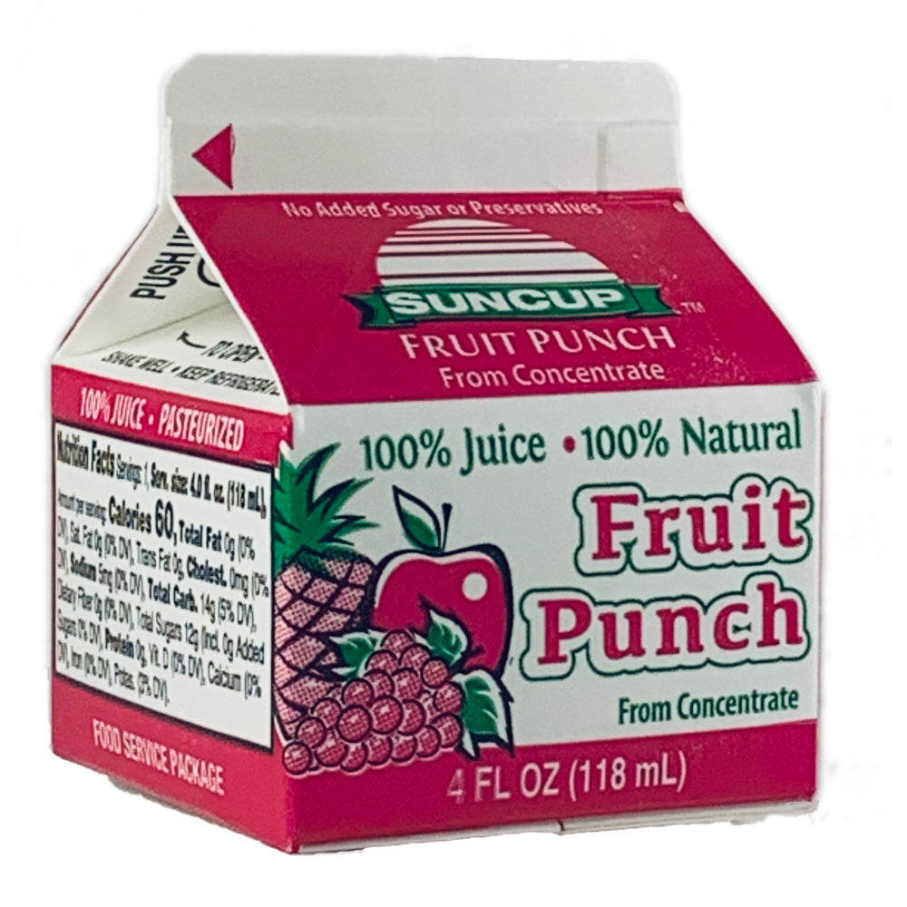 Wholesale Suncup Fruit Punch 100% Juice 4 Oz Carton | 4 oz- Bulk