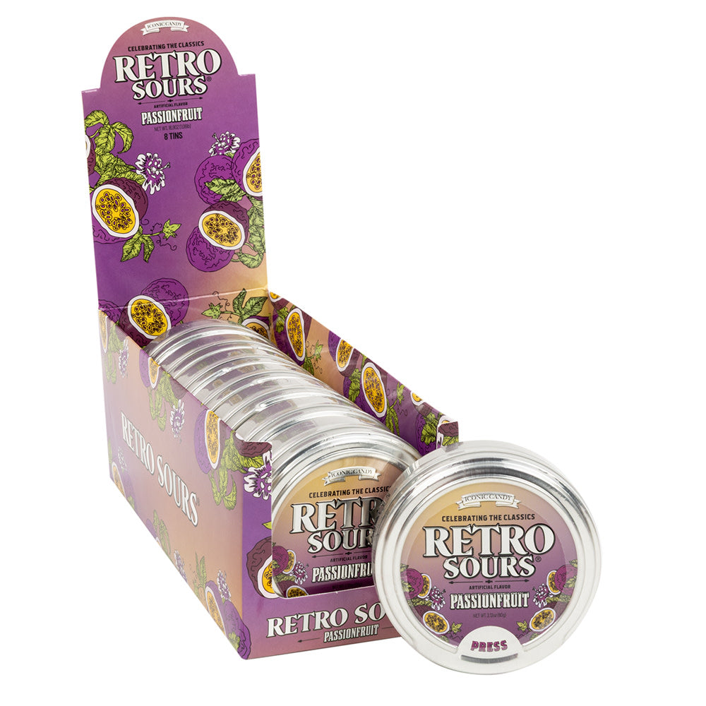 Wholesale Retro Sours Passionfruit 2.12 Oz Tin- Bulk