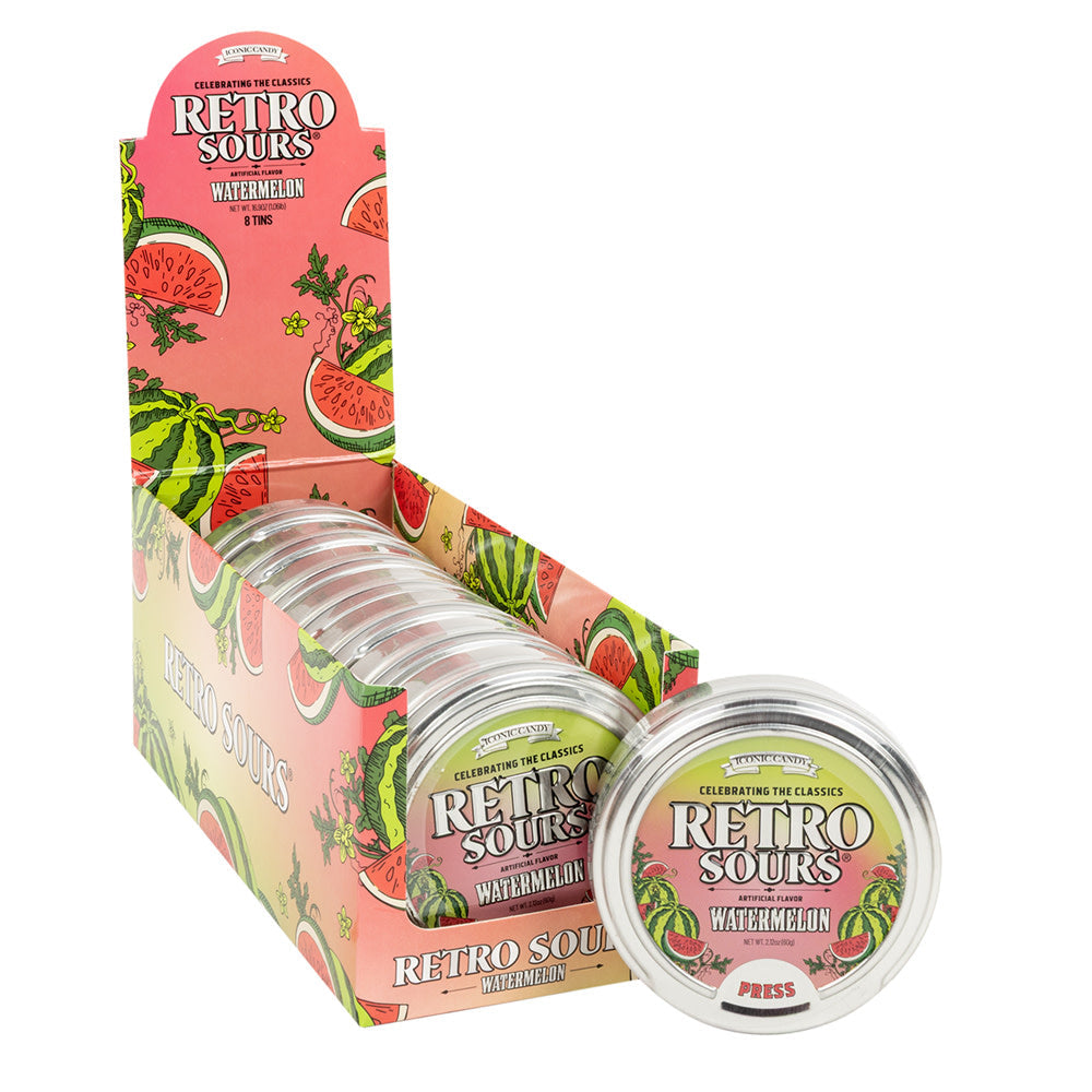 Wholesale Retro Sours Watermelon 2.12 Oz Tin- Bulk