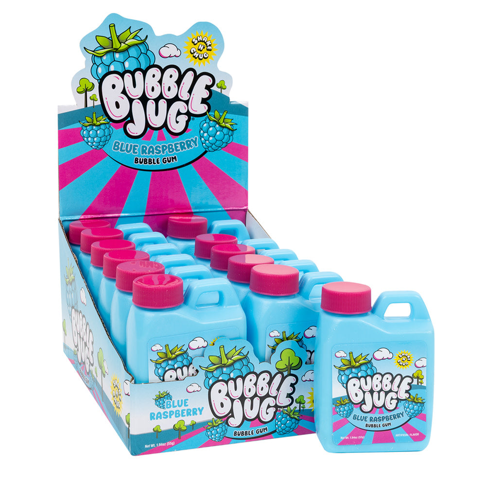 Wholesale Bubble Jug Blue Raspberry Bubble Gum 1.94 Oz- Bulk