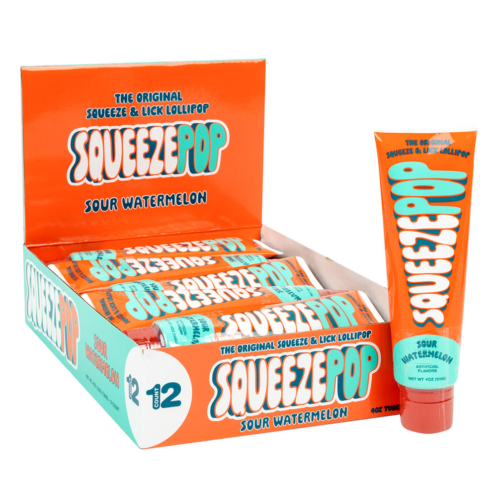 Wholesale Squeeze Pop Sour Watermelon 4 Oz Tube- Bulk