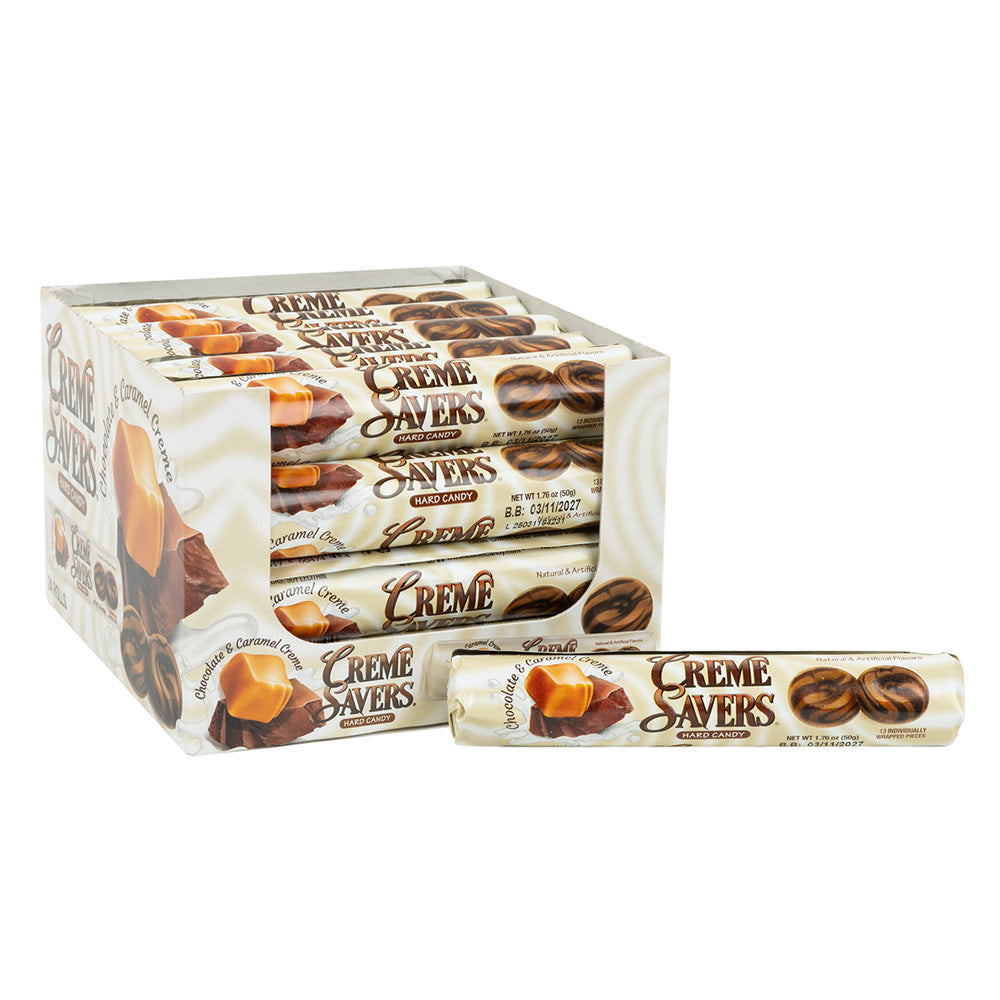 Wholesale Crème Savers Chocolate & Caramel Rolls 1.76 Oz- Bulk