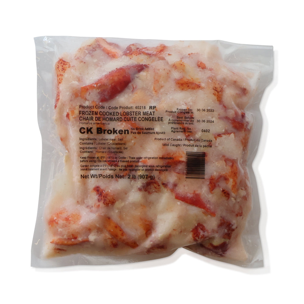 Wholesale BoxNCase Each Cooked Broken Lobster Meat Frozen- Bulk