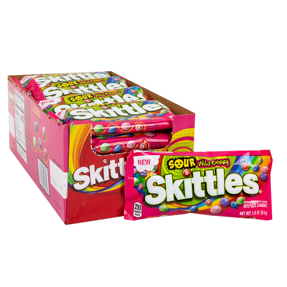 Wholesale Skittles Sour Wild Berry 1.8 Oz Bag- Bulk