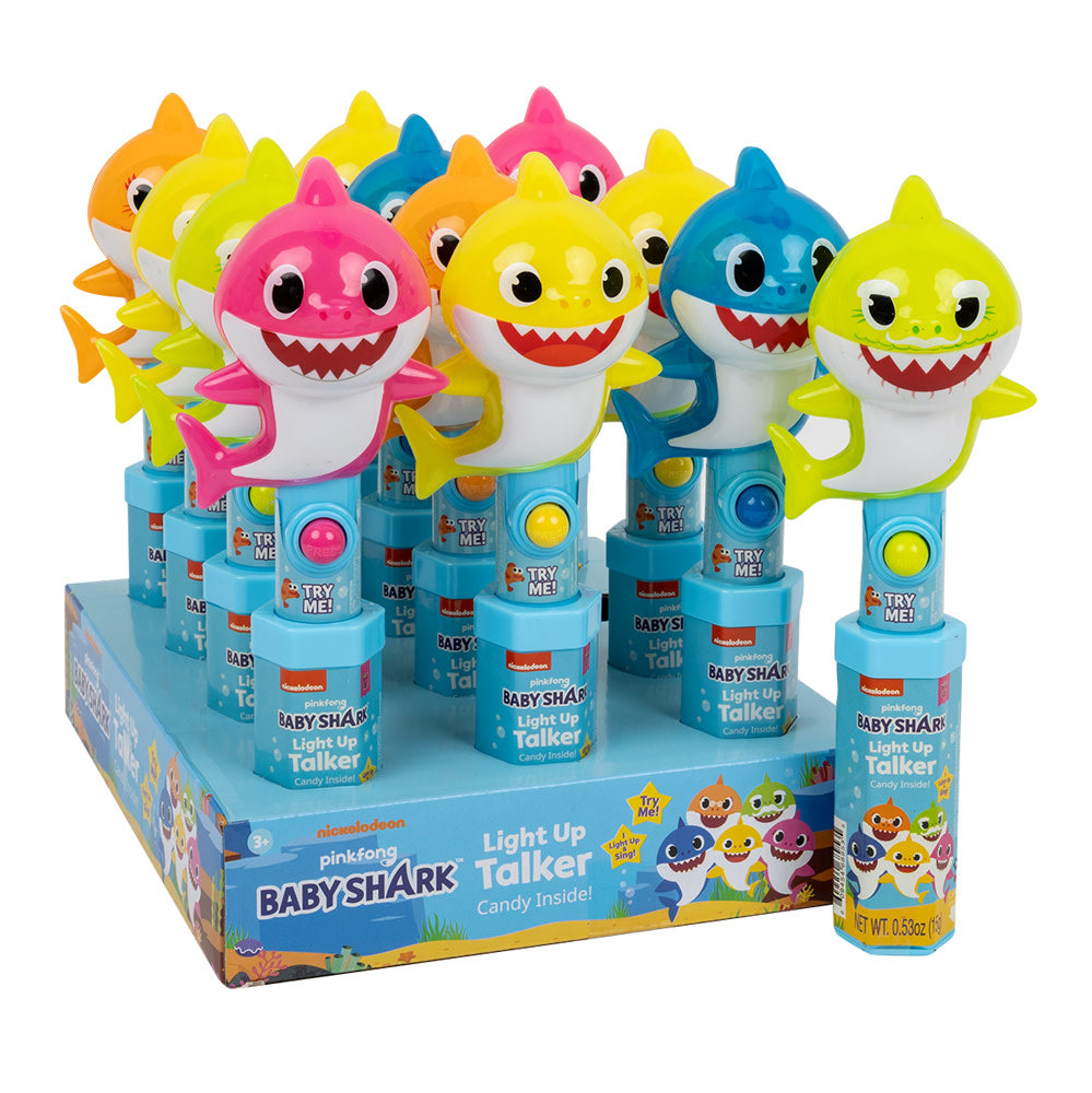 Wholesale Baby Shark Light Up Talker With Dextrose 0.53 Oz- Bulk