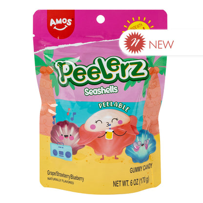 Wholesale Peelerz Gummy Seashells 6 Oz Bag- Bulk