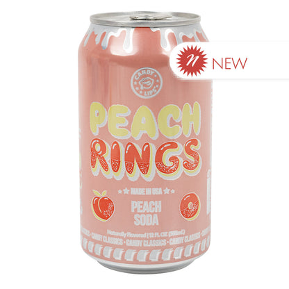 Wholesale Candy Lips Peach Rings Peach Soda 12 Oz Can- Bulk