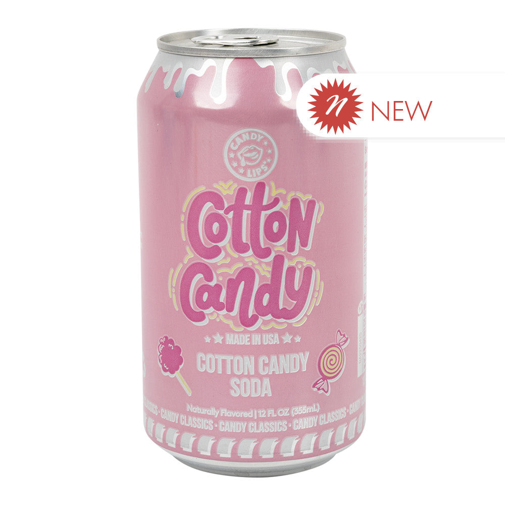 Wholesale Candy Lips Cotton Candy Soda 12 Oz Can- Bulk