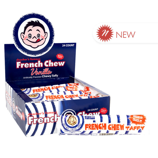 Wholesale French Chew Vanilla Taffy Bar 1.62 Oz- Bulk