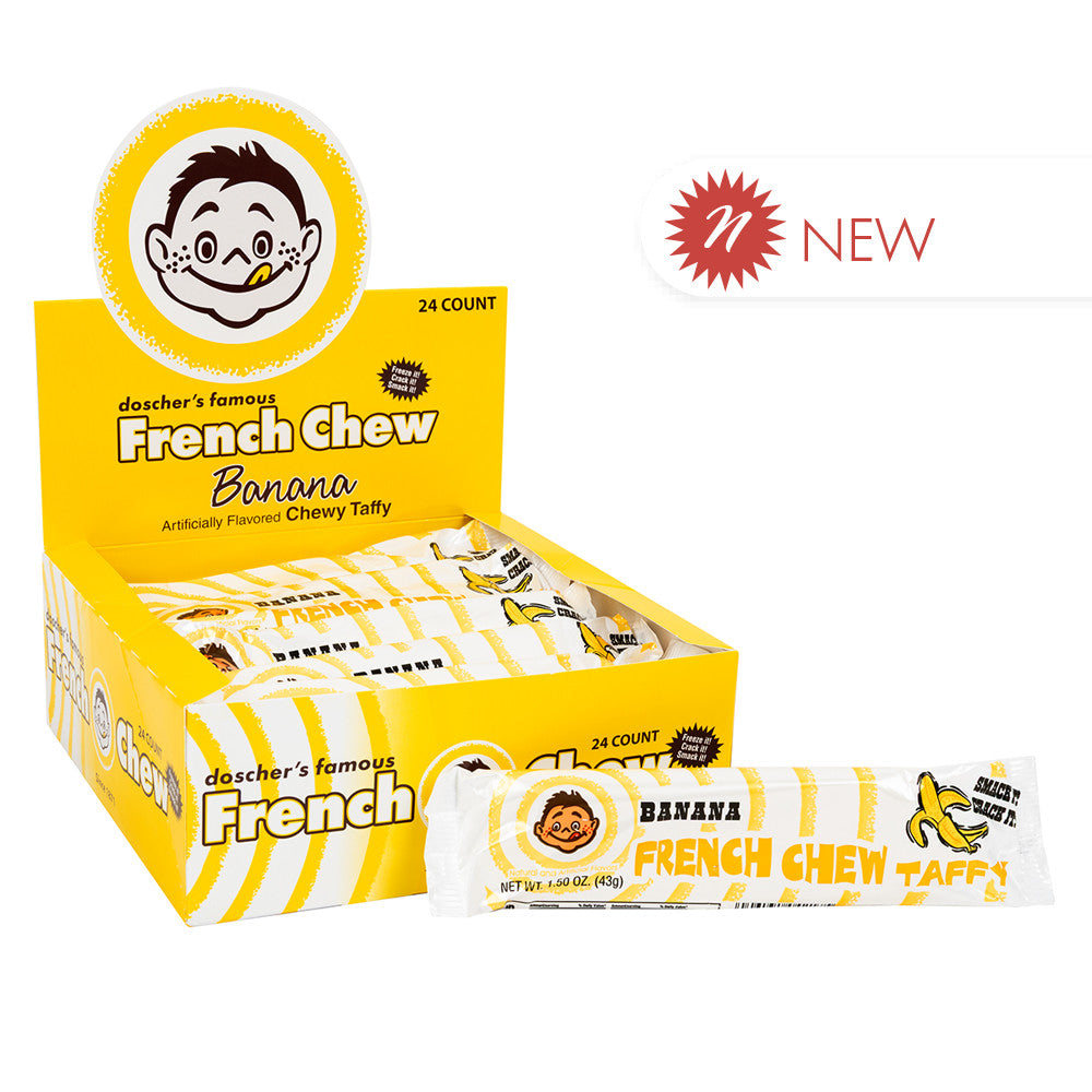 Wholesale French Chew Banana Taffy Bar 1.62 Oz- Bulk