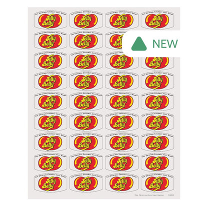 Wholesale Jelly Belly Logo Stickers 36 Count Sheet- Bulk
