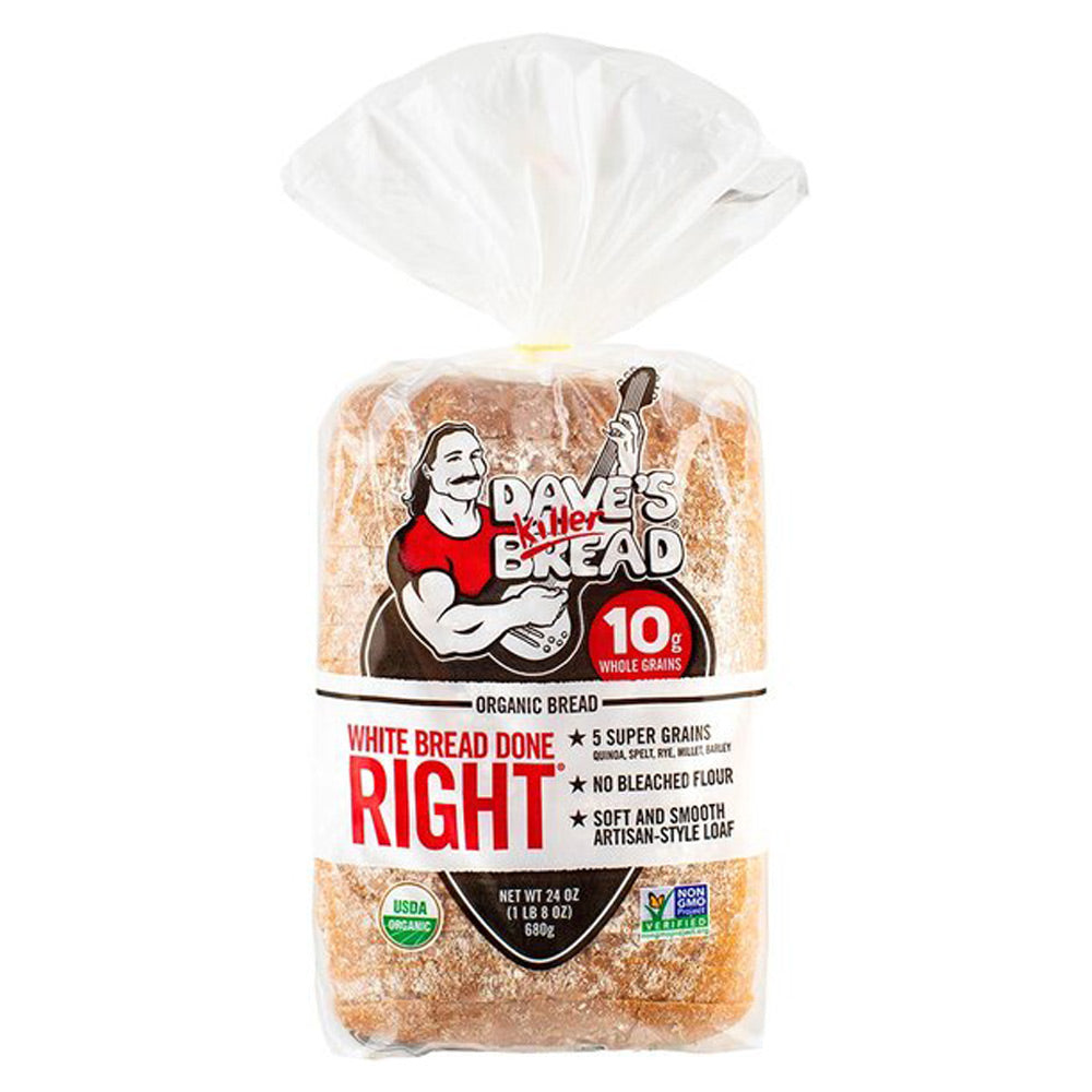 Wholesale Dave'S Killer Case Organic White Bread Sliced- Bulk