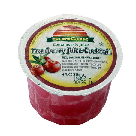 Wholesale Suncup Case Cranberry Juice Cocktail Frozen 4Oz Cup- Bulk