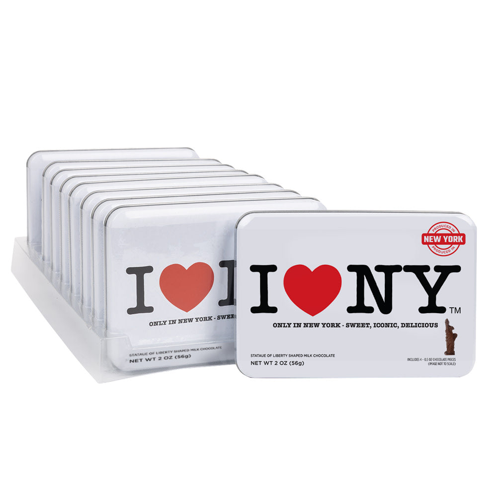 Wholesale MoMints I Love Ny Statue Of Liberty Milk Chocolate 2 Oz Tin- Bulk