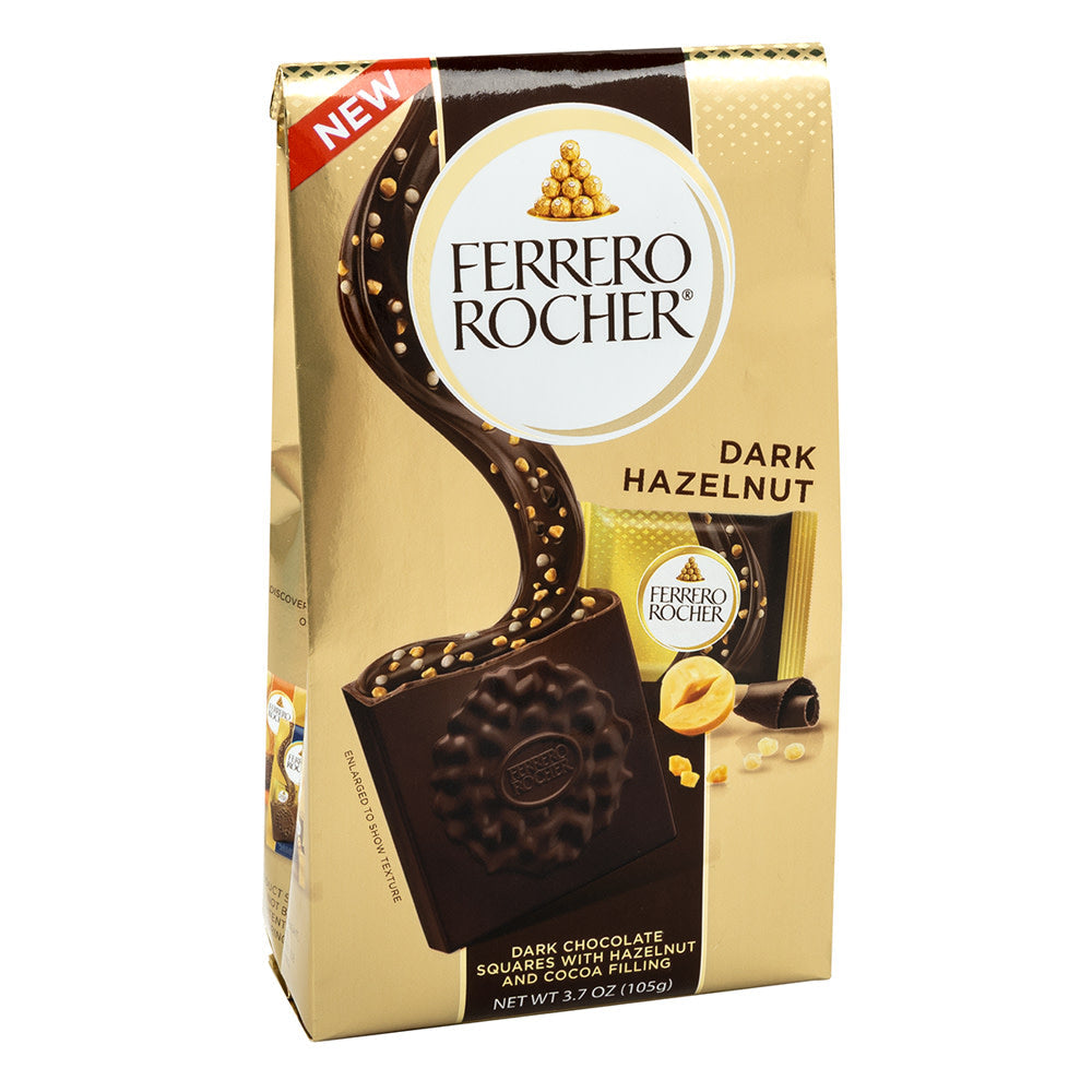 Wholesale Ferrero Rocher Dark Hazelnut Squares 3.7 Oz Bag- Bulk