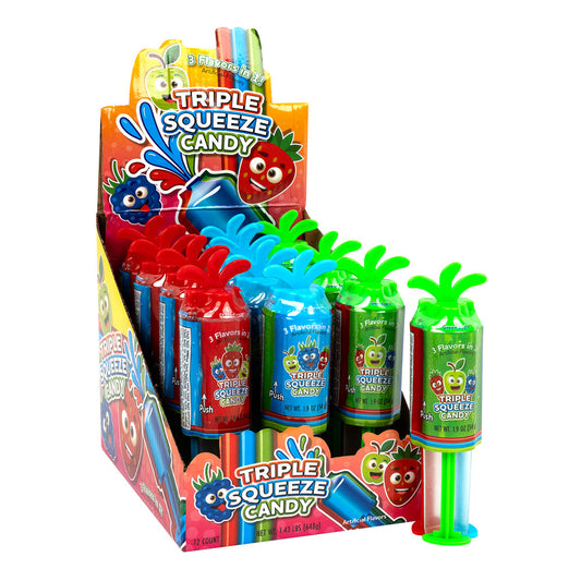 Wholesale Triple Squeeze Candy Gel 3 Flavors In 1! 1.9 Oz- Bulk