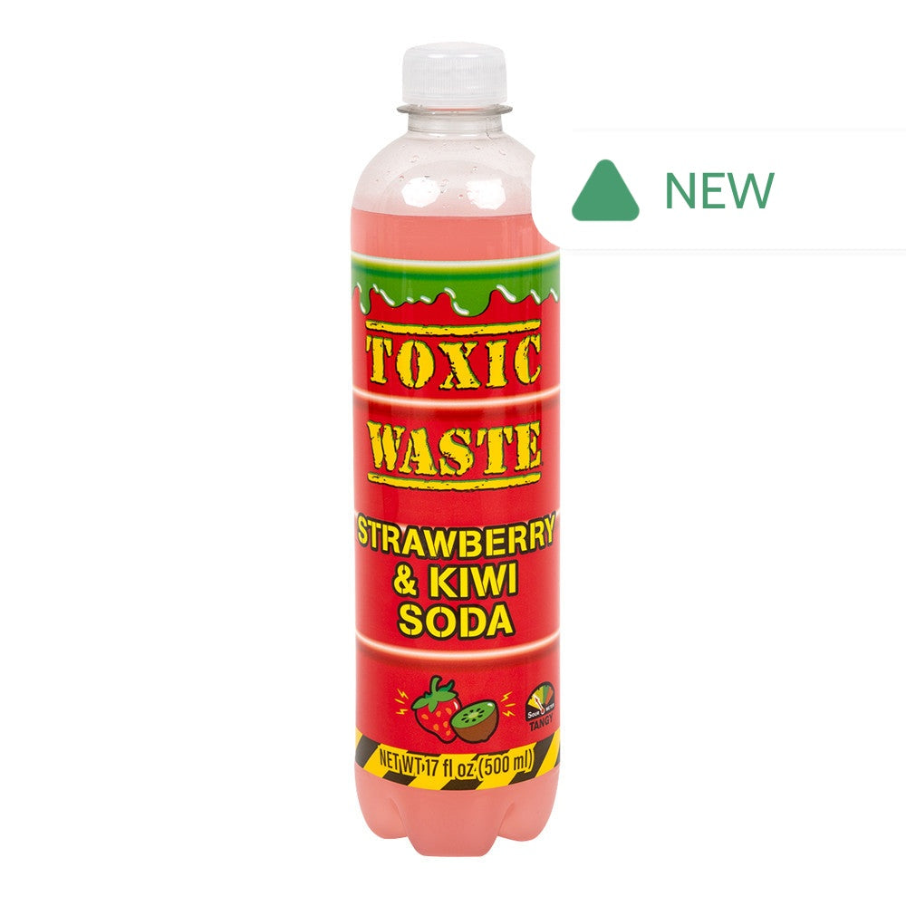 Wholesale Toxic Waste Strawberry & Kiwi Soda 17 Oz Bottle- Bulk