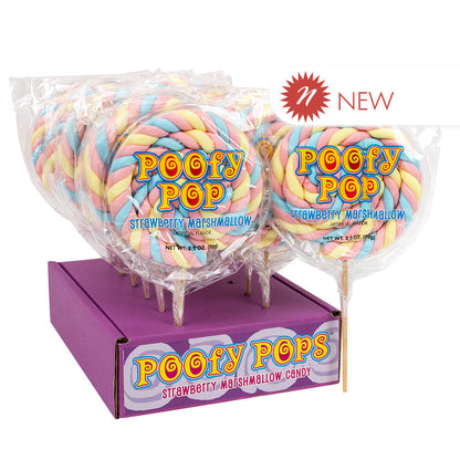 Wholesale Poofy Pop Strawberry Marshmallow Candy 2.5 Oz- Bulk