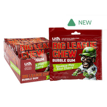Wholesale Big League Chew Squeeze Play Sour Cherry Bubble Gum 2.12 Oz Pouch- Bulk