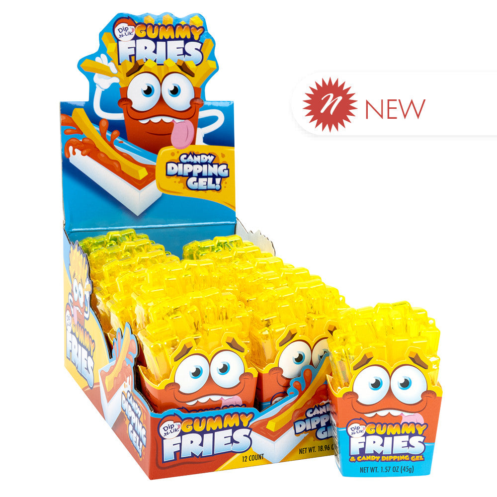 Wholesale Dip-N-Lik Gummy Fries 1.57 Oz- Bulk